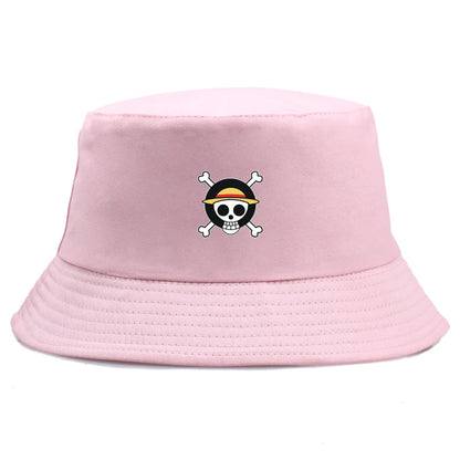 Anime Print Bucket Hats Unisex Fashion Women Men