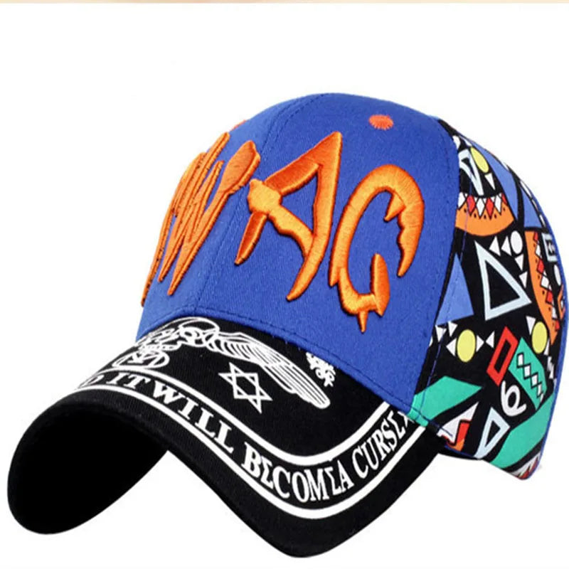 Parent-Child Cartoon Embroidery Letter SunShade Baseball Cap