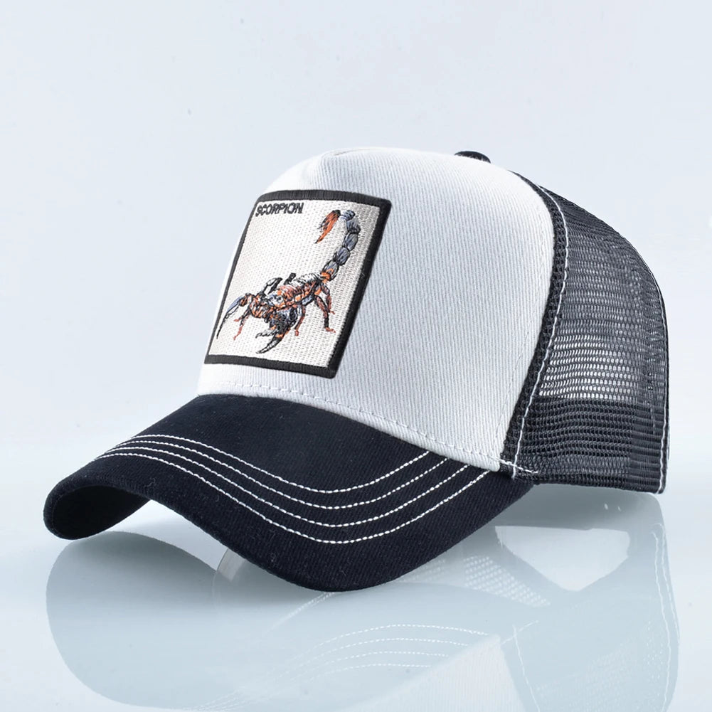 K Four Season Men's Baseball Caps With Scorpion Patch Snapback Hip Hop Cap