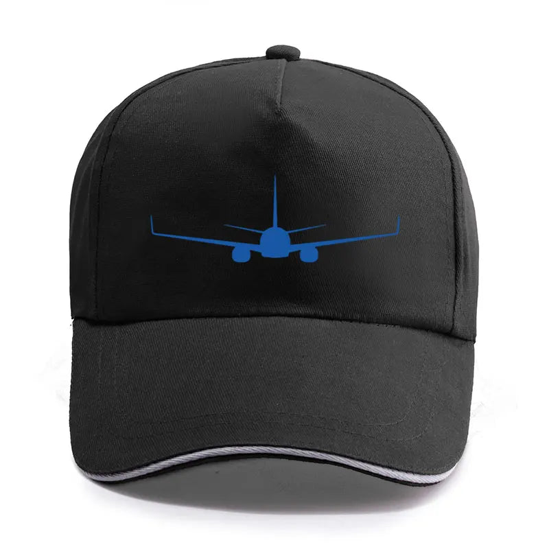 Boeing 737-800 Plane Print Baseball Caps