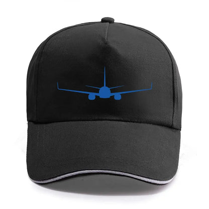 Boeing 737-800 Plane Print Baseball Caps