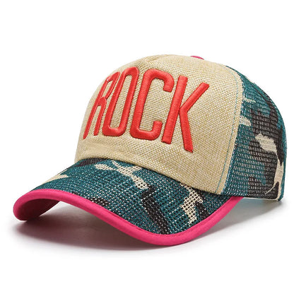 Baseball Caps Linen Embroidery Letter Fashion Duck Tongue Yong Hat