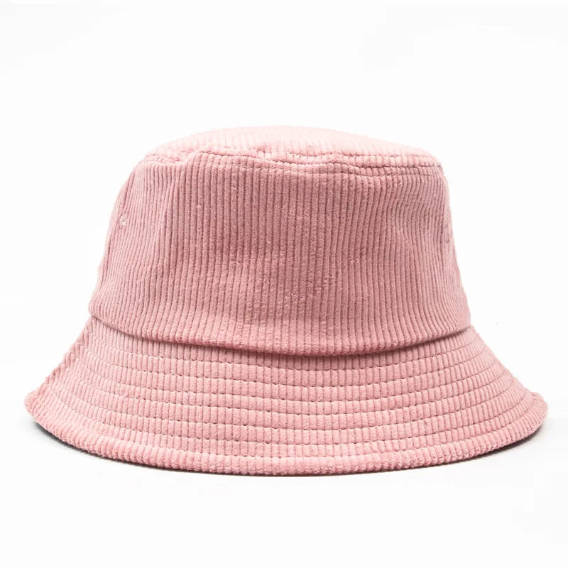 New Autumn Winter Retro Corduroy Bucket Hat Fashion Designer Streetwear