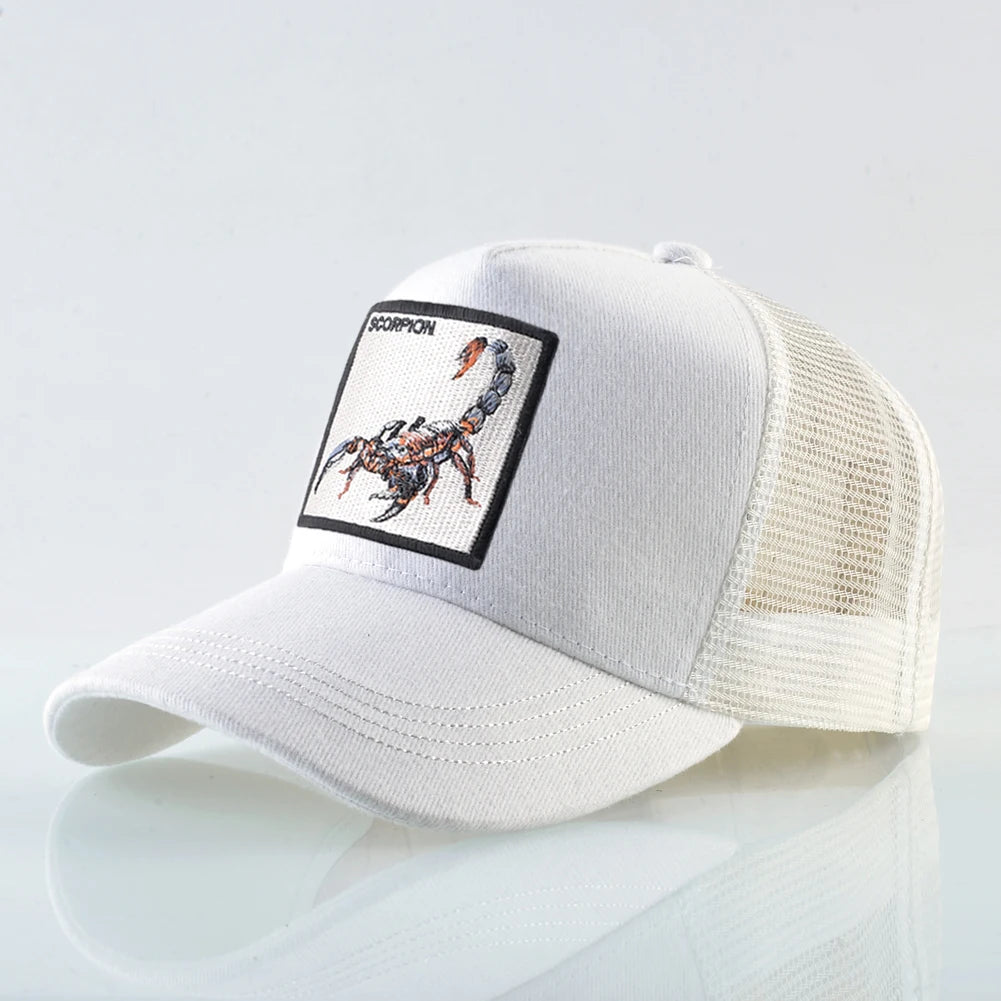 K Four Season Men's Baseball Caps With Scorpion Patch Snapback Hip Hop Cap