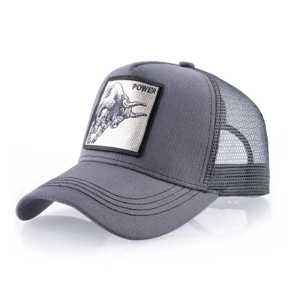 K Baseball Caps Men Snapback Hip Hop Baseball Cap With Embroidery Bull Patch Four