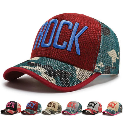 Baseball Caps Linen Embroidery Letter Fashion Duck Tongue Yong Hat