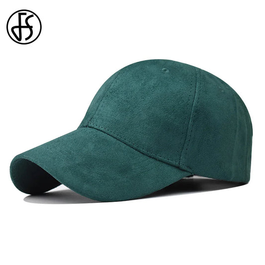 Stylish Green Orange Suede Baseball Cap