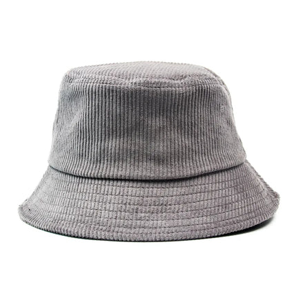 New Autumn Winter Retro Corduroy Bucket Hat Fashion Designer Streetwear