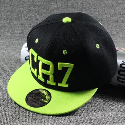 New Fashion Children Ronaldo Cr7 Neymar Njr  Hat Boys Girls Kids Messi Snapback Hats Hip Hop Caps Gorras
