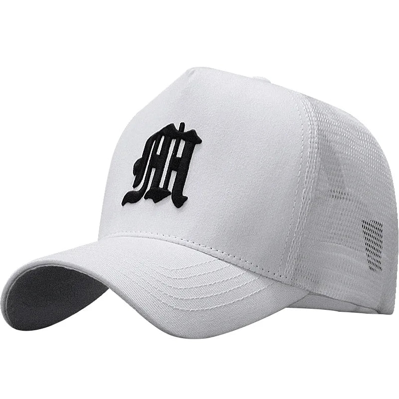 56-60CM 61-68cm Big Head Man Plus Size Baseball Cap Men Summer 100% Cotton Mesh Trucker Hat Male 3d Embroidery
