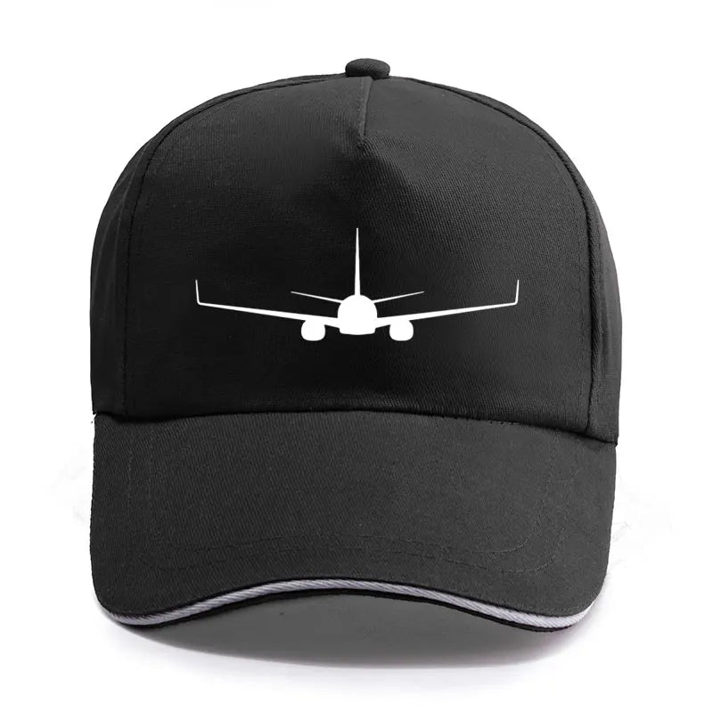 Boeing 737-800 Plane Print Baseball Caps