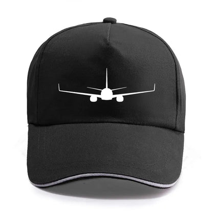 Boeing 737-800 Plane Print Baseball Caps