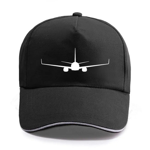 Boeing 737-800 Plane Print Baseball Caps