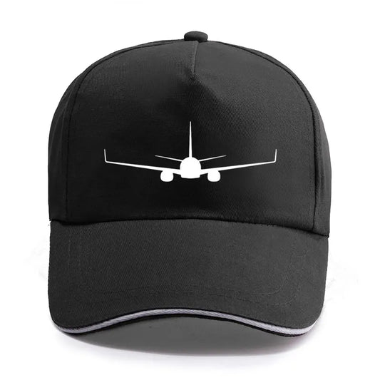 Boeing 737-800 Plane Print Baseball Caps