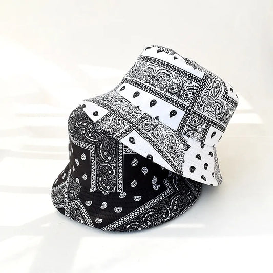 New Unisex Cotton Bucket Hat Men Women Cashew Flowers