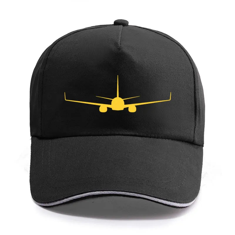 Boeing 737-800 Plane Print Baseball Caps