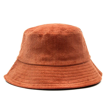 New Autumn Winter Retro Corduroy Bucket Hat Fashion Designer Streetwear