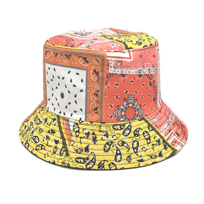 New Unisex Cotton Bucket Hat Men Women Cashew Flowers