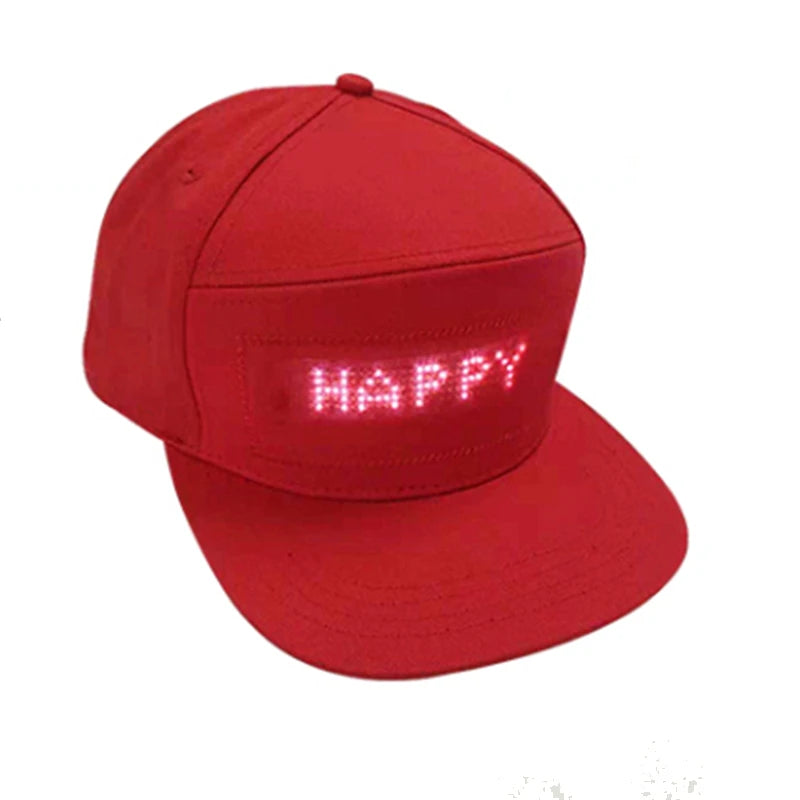APP Programmable LED Message Hats Luminous Sports Baseball Cap