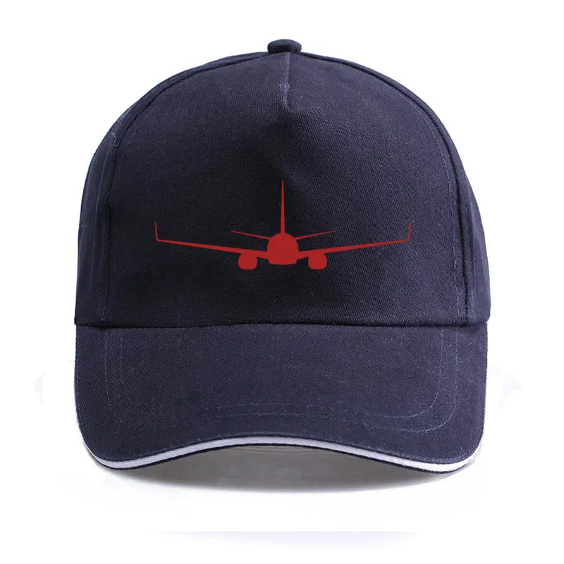Boeing 737-800 Plane Print Baseball Caps