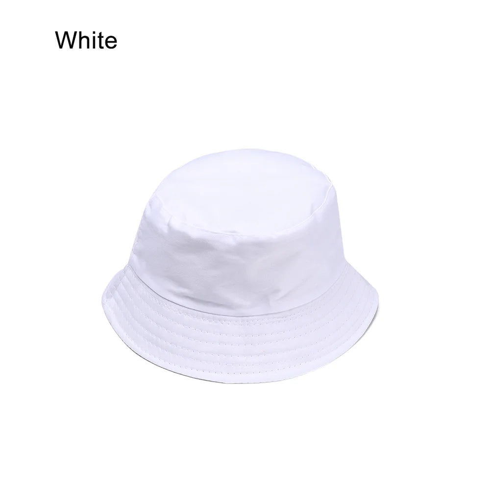 New Double-Sided Bucket Hat Women Men Sun Hat Panama Cap