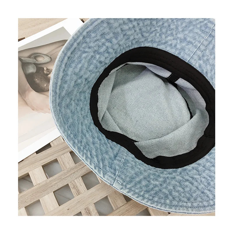 Foldable Fisherman Hat Women Summer Cotton Bucket Hat Men Women