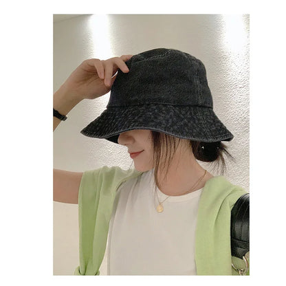 Foldable Fisherman Hat Women Summer Cotton Bucket Hat Men Women