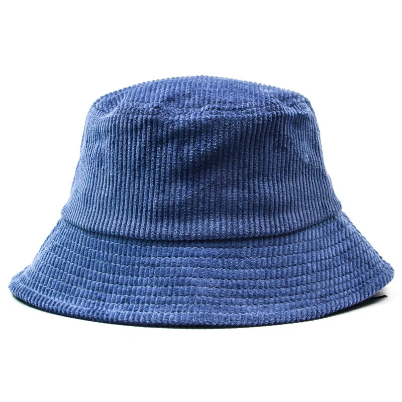 New Autumn Winter Retro Corduroy Bucket Hat Fashion Designer Streetwear