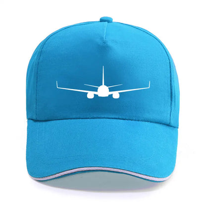 Boeing 737-800 Plane Print Baseball Caps