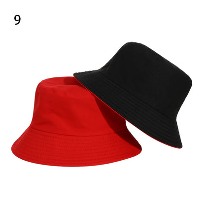New Double-Sided Bucket Hat Women Men Sun Hat Panama Cap
