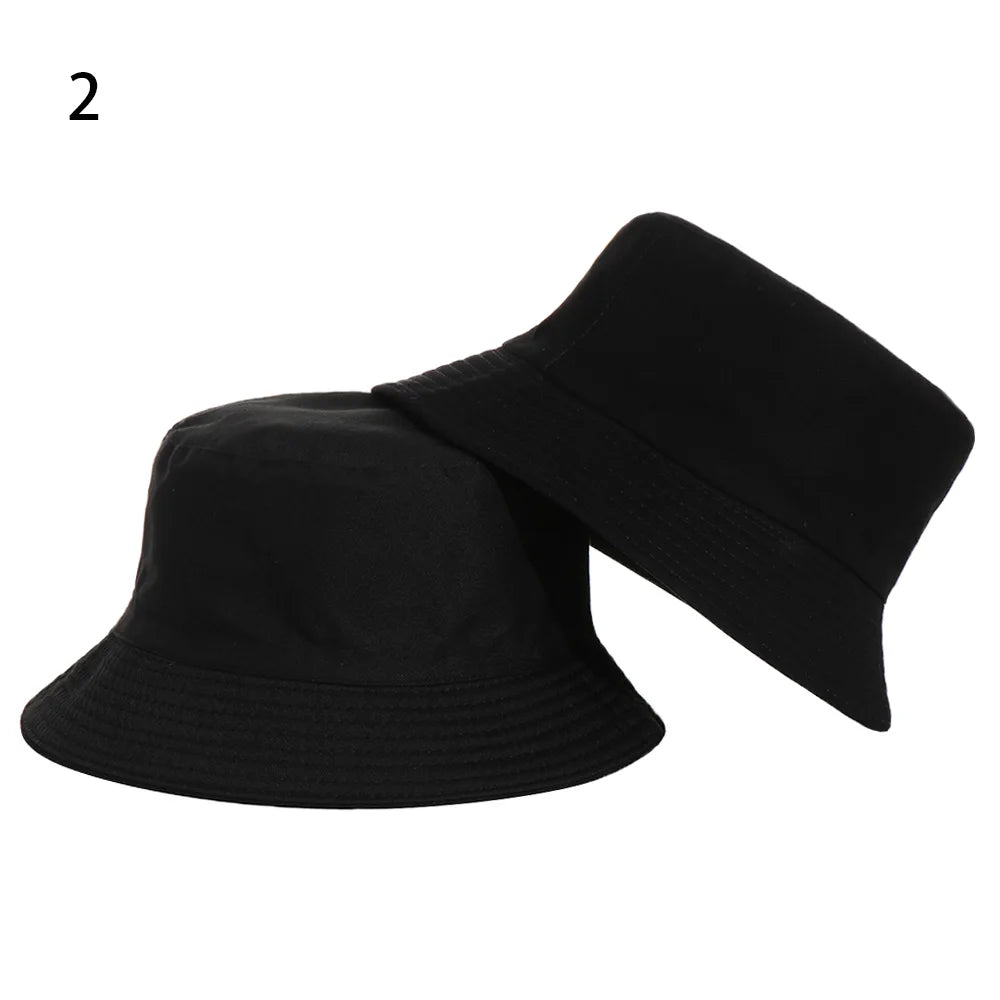 New Double-Sided Bucket Hat Women Men Sun Hat Panama Cap
