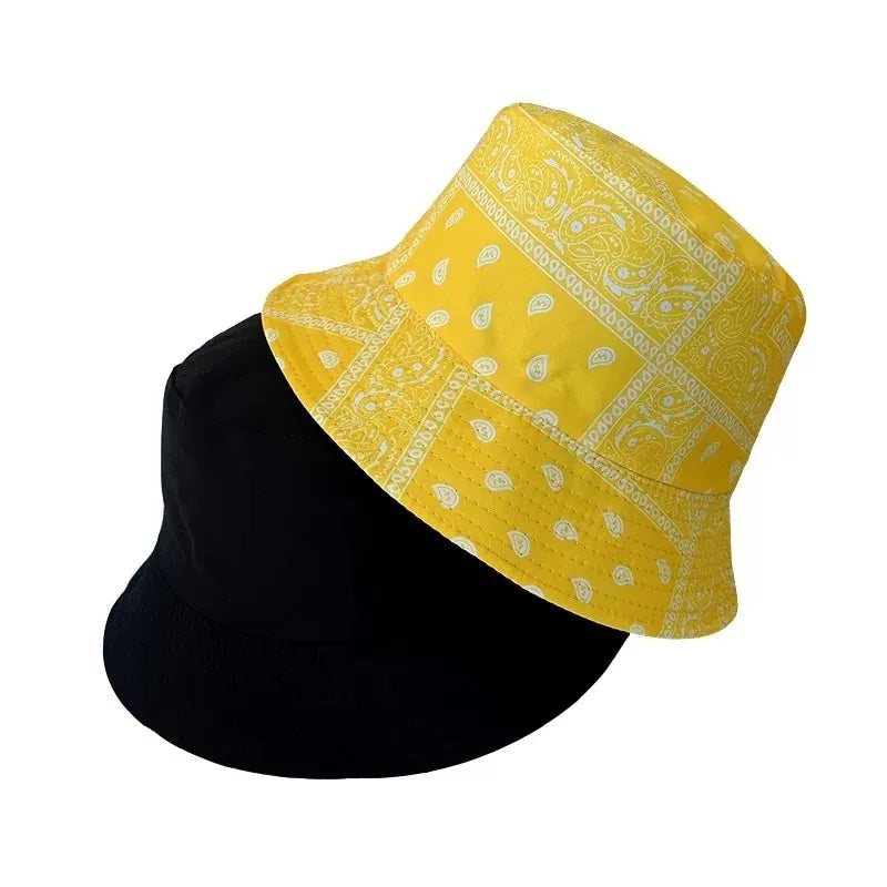 New Unisex Cotton Bucket Hat Men Women Cashew Flowers