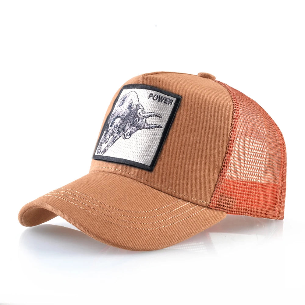 K Baseball Caps Men Snapback Hip Hop Baseball Cap With Embroidery Bull Patch Four