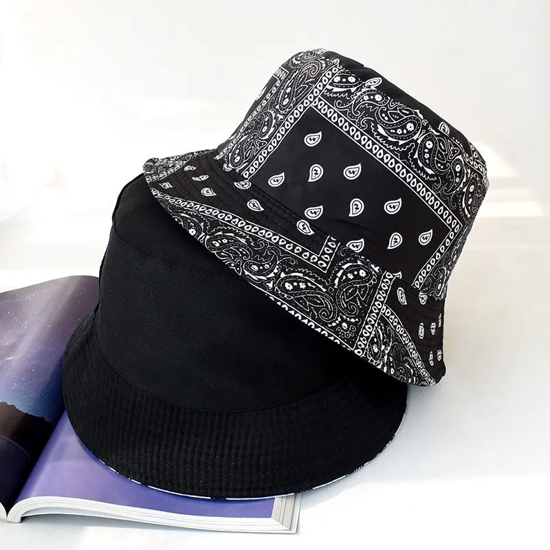 New Unisex Cotton Bucket Hat Men Women Cashew Flowers