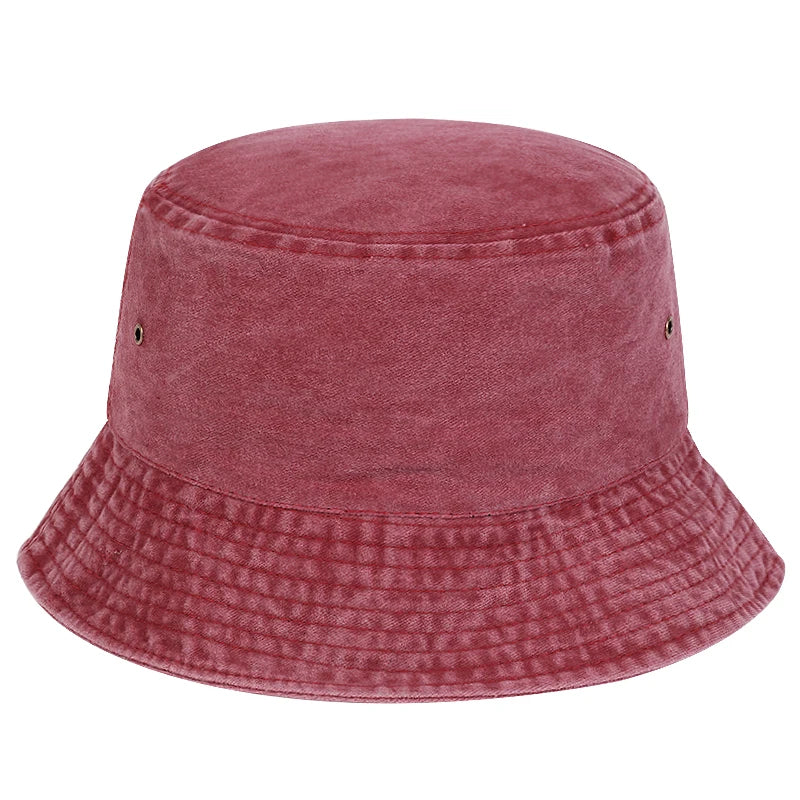 New Foldable Fisherman Hat Washed Denim Bucket Hats Unisex Fashion For Men Women