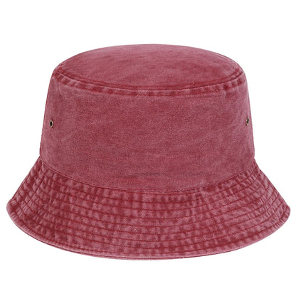 New Foldable Fisherman Hat Washed Denim Bucket Hats Unisex Fashion For Men Women
