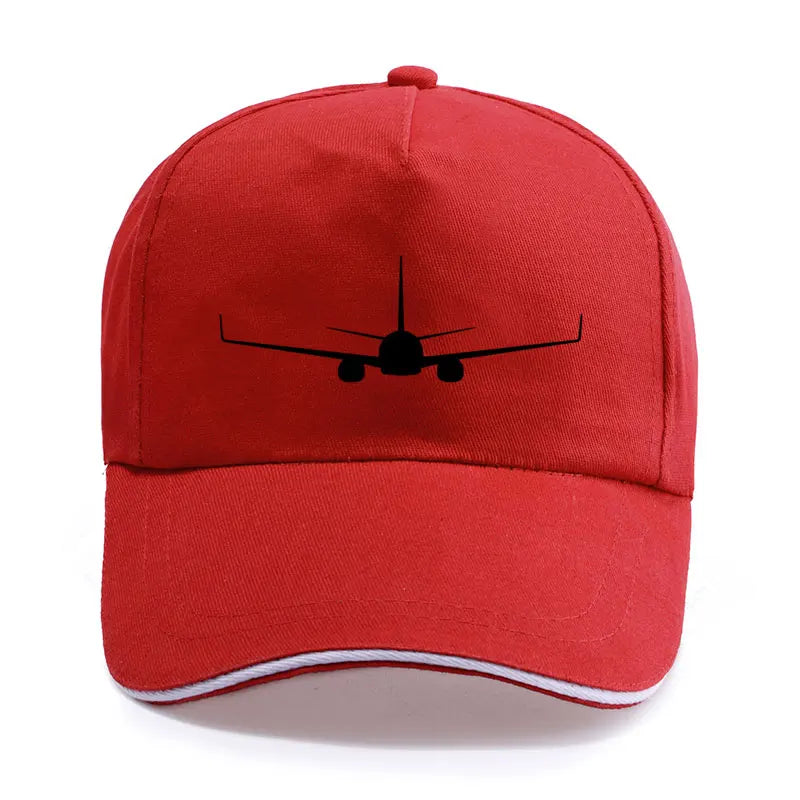 Boeing 737-800 Plane Print Baseball Caps