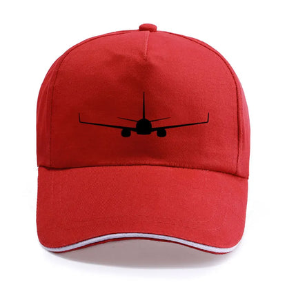 Boeing 737-800 Plane Print Baseball Caps