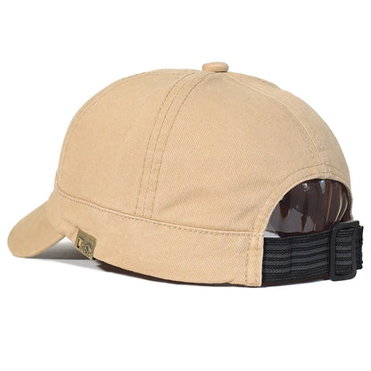Short Brim Baseball Cap Cotton Men Women