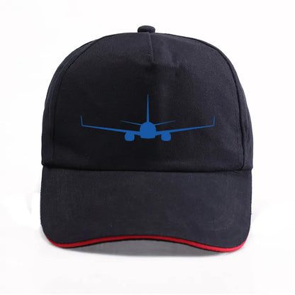 Boeing 737-800 Plane Print Baseball Caps