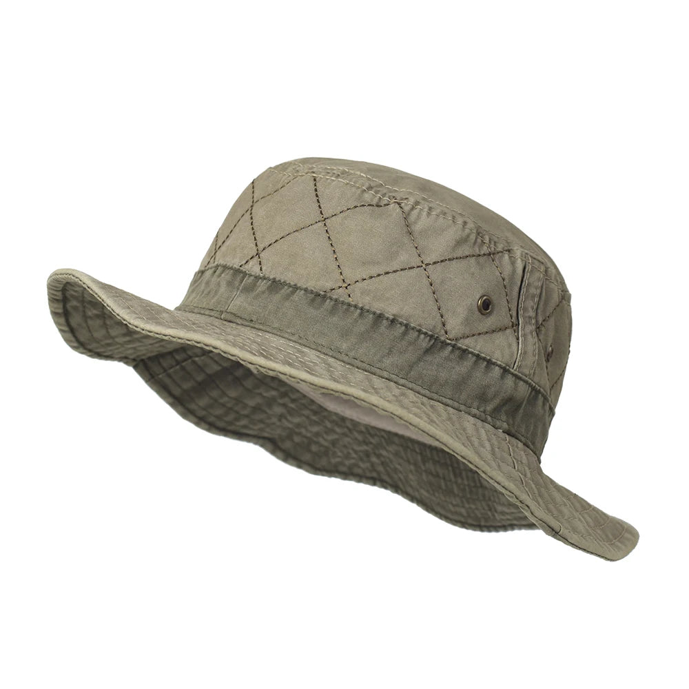 Summer Bucket Hats for Men Women Washed Cotton Panama