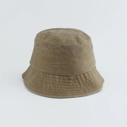 Washed Denim Bucket Hat Kids Wide Brim Cotton Fisherman Hat Girls Boys
