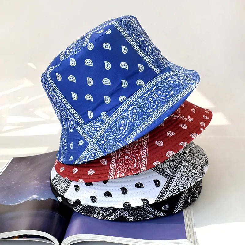 New Unisex Cotton Bucket Hat Men Women Cashew Flowers