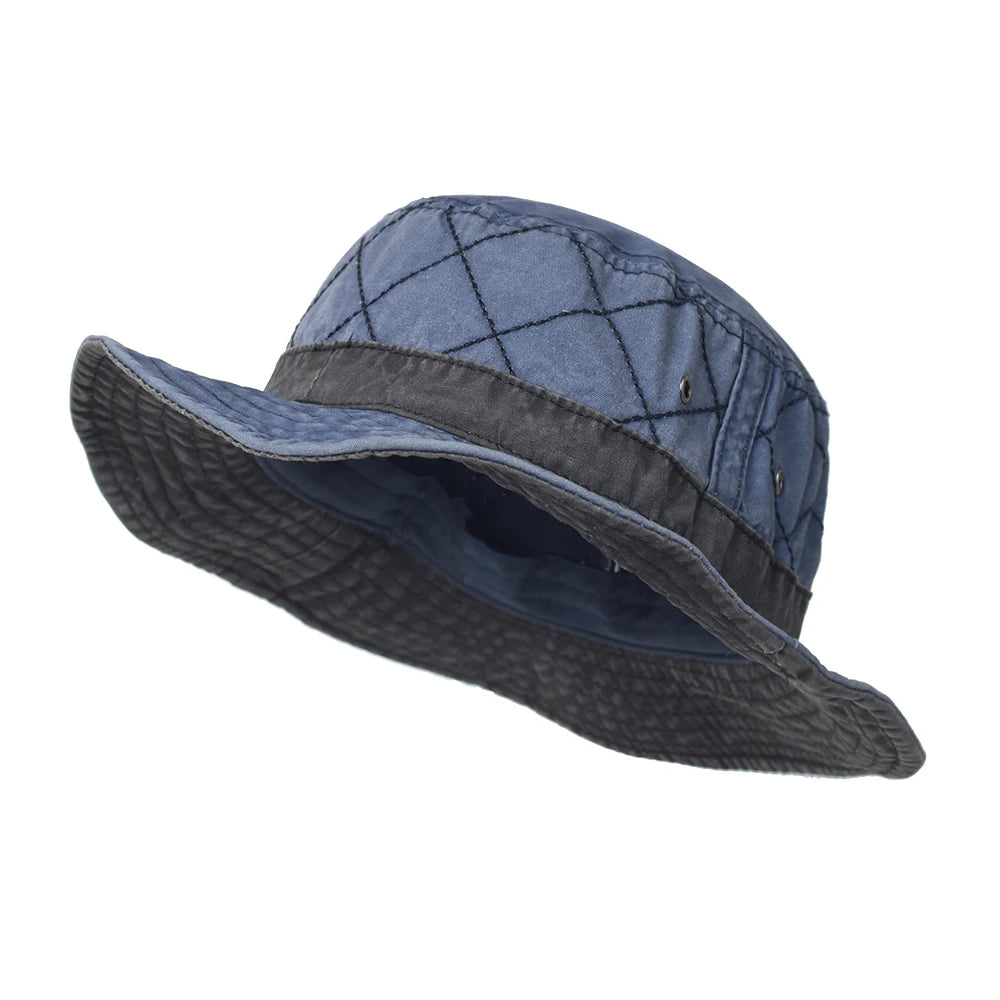 Summer Bucket Hats for Men Women Washed Cotton Panama