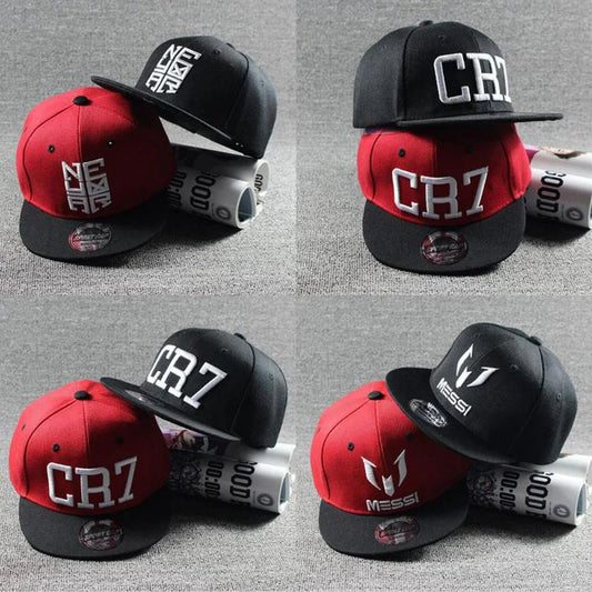New Fashion Children Ronaldo Cr7 Neymar Njr  Hat Boys Girls Kids Messi Snapback Hats Hip Hop Caps Gorras