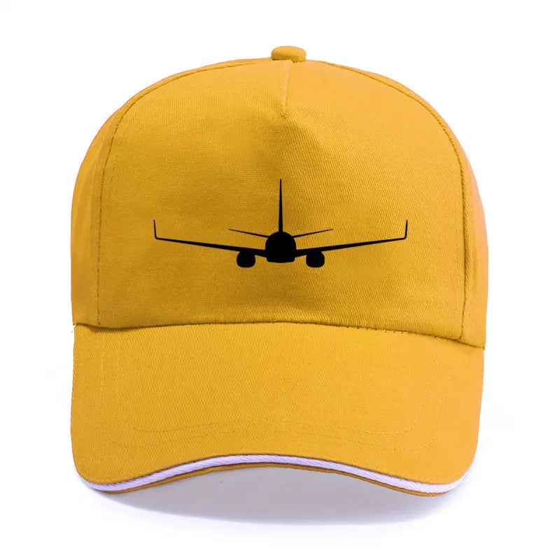 Boeing 737-800 Plane Print Baseball Caps