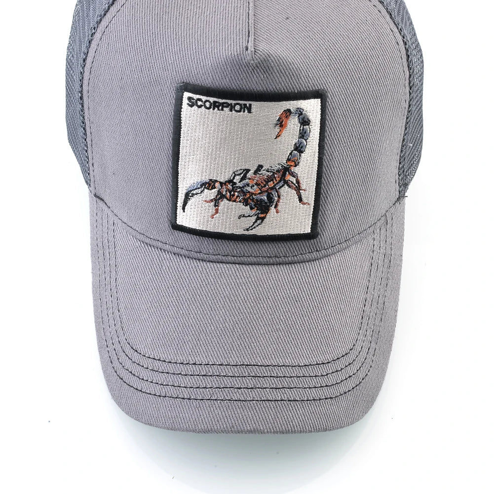 K Four Season Men's Baseball Caps With Scorpion Patch Snapback Hip Hop Cap