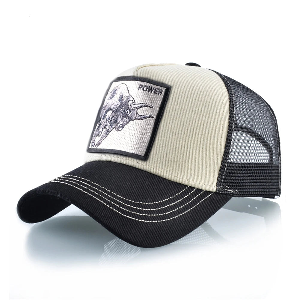 K Baseball Caps Men Snapback Hip Hop Baseball Cap With Embroidery Bull Patch Four