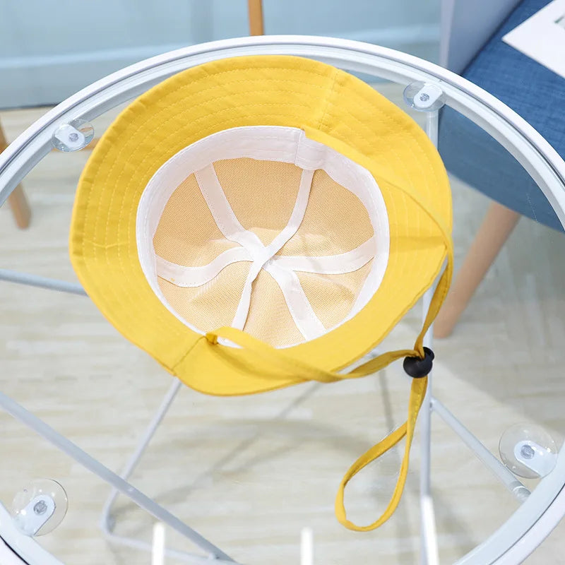 Solid Color Bucket Hat For Children Boys And Girls