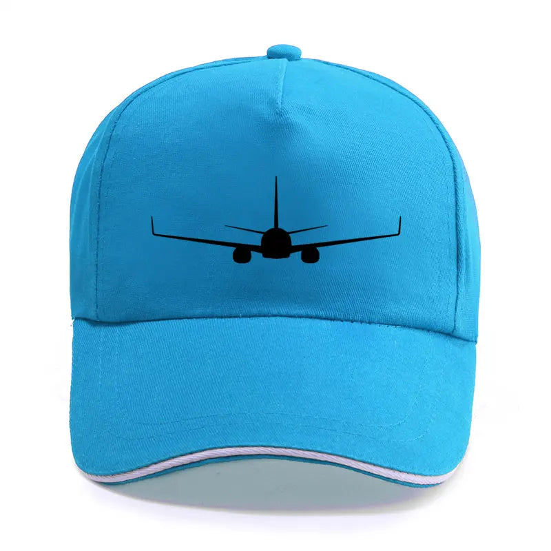 Boeing 737-800 Plane Print Baseball Caps